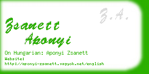 zsanett aponyi business card